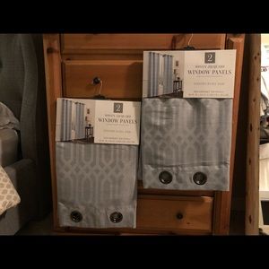 French country baby blue curtains (brand new)